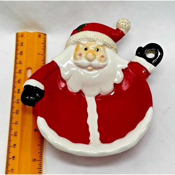 VINTAGE Ganz Santa Claus Face - Christmas Candy/Trinket Dish Plate Ashtray 5" - Picture 8 of 9